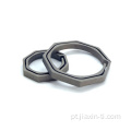 Chavenista circular Titanium Octogonal Split Keyring